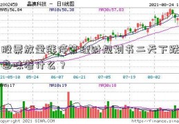 股票放量涨停第理财规划书二天下跌意味着什么？