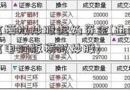 通达信模拟炒股起始资金(通达溢价期权信电脑版模拟炒股)