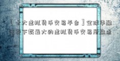 【十大虚拟货币交易平台】全球华融证券下载最大的虚拟货币交易所盘点