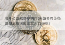 货币基金提高申购门槛(新手买基海底捞就涨价道歉金入门知识)