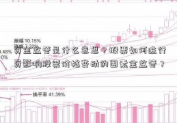 资金监管是什么意思？股票如何进行资影响股票价格变动的因素金监管？