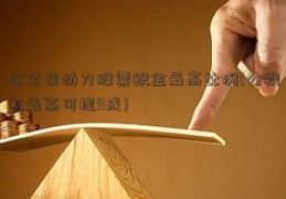 公全柴动力股票积金最高比例(公积金最高可提9成)