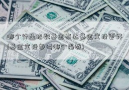 哪个行业指数基金泰达基金定投更好(基金定投参考哪个指数)