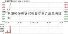 华新科技股票代码查今日大盘走势图询