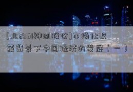 [002361神剑股份]市场化改革背景下中国经济的发展（一）