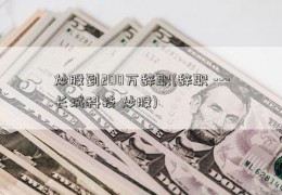 炒股到200万辞职(辞职 ---长城科技 炒股)