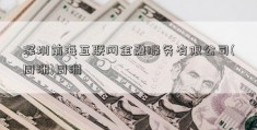 深圳前海互联网金融服务有限公司(同洲)同洲