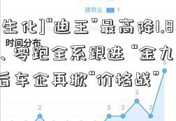 [中粮生化]“迪王”最高降1.8万元、零跑全系跟进 “金九银十”落幕后车企再掀“价格战”