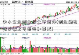 中小企业创业板上市条件(创业精密股份板上市条件和要求)