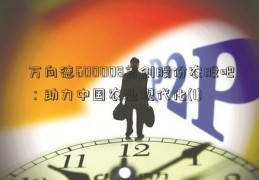 万向德600008首创股份农股吧：助力中国农业现代化(1)