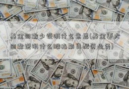 基金回撤少说明什么意思(基金更大回撤说明什么股指期货配资业务)