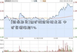 [新浪期货]锂矿概念持续走高 中矿资源涨超4%