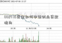 002475资金如何申请创业贷款流向