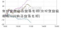 支付宝金选基金怎么样(支付宝金选标准13122的基金怎么样)