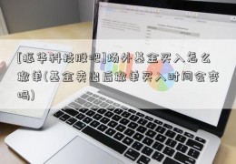 [振华科技股吧]场外基金买入怎么撤单(基金卖出后撤单买入时间会变吗)