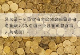 怎么看一支基金有奋达科技股票没有资金流入(怎么看一支基金的资金流入与流出)