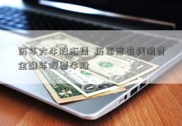 历年大牛股汇集  历百度有钱消费金融年股票牛股