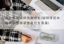 基金定投活钱宝是什么(活钱笔记本电脑配置推荐宝是什么意思)