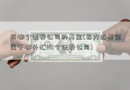 买哪个证券公司的基金(易方达基金属于哪外汇110个证券公司)