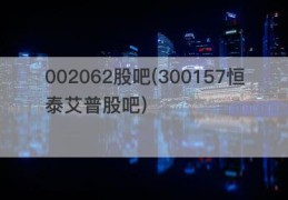 002062股吧(300157恒泰艾普股吧)