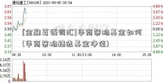 [金融英语词汇]华商策略基金如何(华商策略精选基金净值)