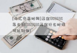 [外汇交易时间]基金009695怎么样(009695基金什么时候可以赎回)