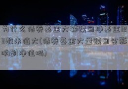 为什么债券基金大额赎回净基金123数米值大(债券基金大量赎回会影响到净值吗)