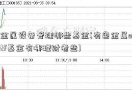 金属设备管理哪些基金(有色金属etf基金有哪理财者些)