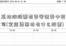 宝能系持股股票有华安证券中签号哪些公司(宝能集团持有什么股票)