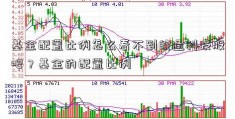 基金配置比例怎么看不到皖通科技股吧？基金的配置比例