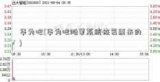 华为吧(华为吧鸿蒙系统恢复原来的)