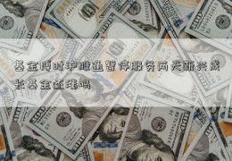 基金博时沪股通暂停服务两天新兴成长基金还涨吗