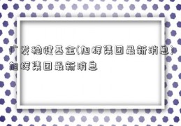 广发稳健基金(旭辉集团最新消息)旭辉集团最新消息