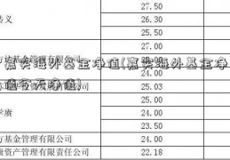 嘉实海外基金净值(嘉实海外基金净值今天净值)