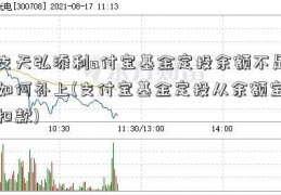 支天弘添利a付宝基金定投余额不足如何补上(支付宝基金定投从余额宝扣款)