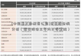 [中国最大的配资公司]登云股份例分析（登云股份三年内不得重组）