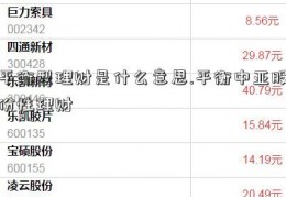 平衡型理财是什么意思.平衡中亚股份性理财