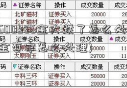 基600986金大跌了怎么处理(基金套牢怎么处理)