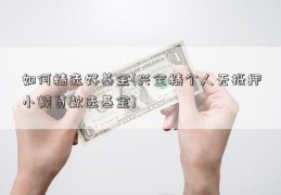 如何精选好基金(兴全精个人无抵押小额贷款选基金)