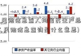 个人风险信息查人均国民生产总值询(个人风险信息查询是什么意思)