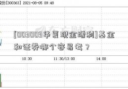 [003003华夏现金增利]基金和证券哪个容易考？