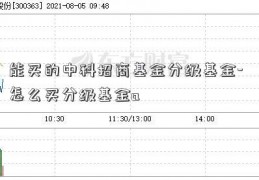 能买的中科招商基金分级基金-  怎么买分级基金a