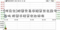 [何勇生]股票交易手续费算在盈亏里吗 股票手续费收取标准