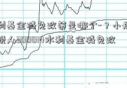 水利基金减免政策是哪个-？小规模纳税人300014水利基金减免政策