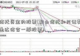 信托资金的股票(鞍山信托和兴证券通达信合一版股票)